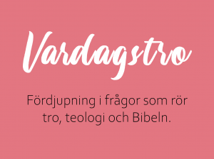 Text: Vardagstro. Fördjupning i frågor som rör tro, teologi och Bibeln.