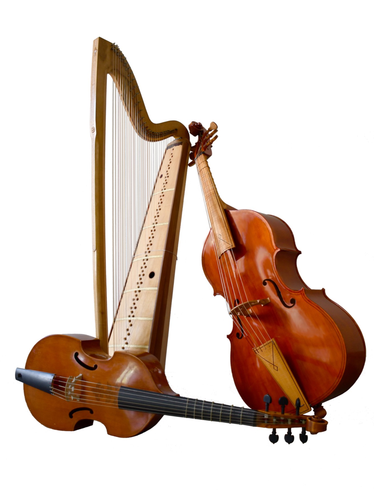Harpa och stråkinstrument.
