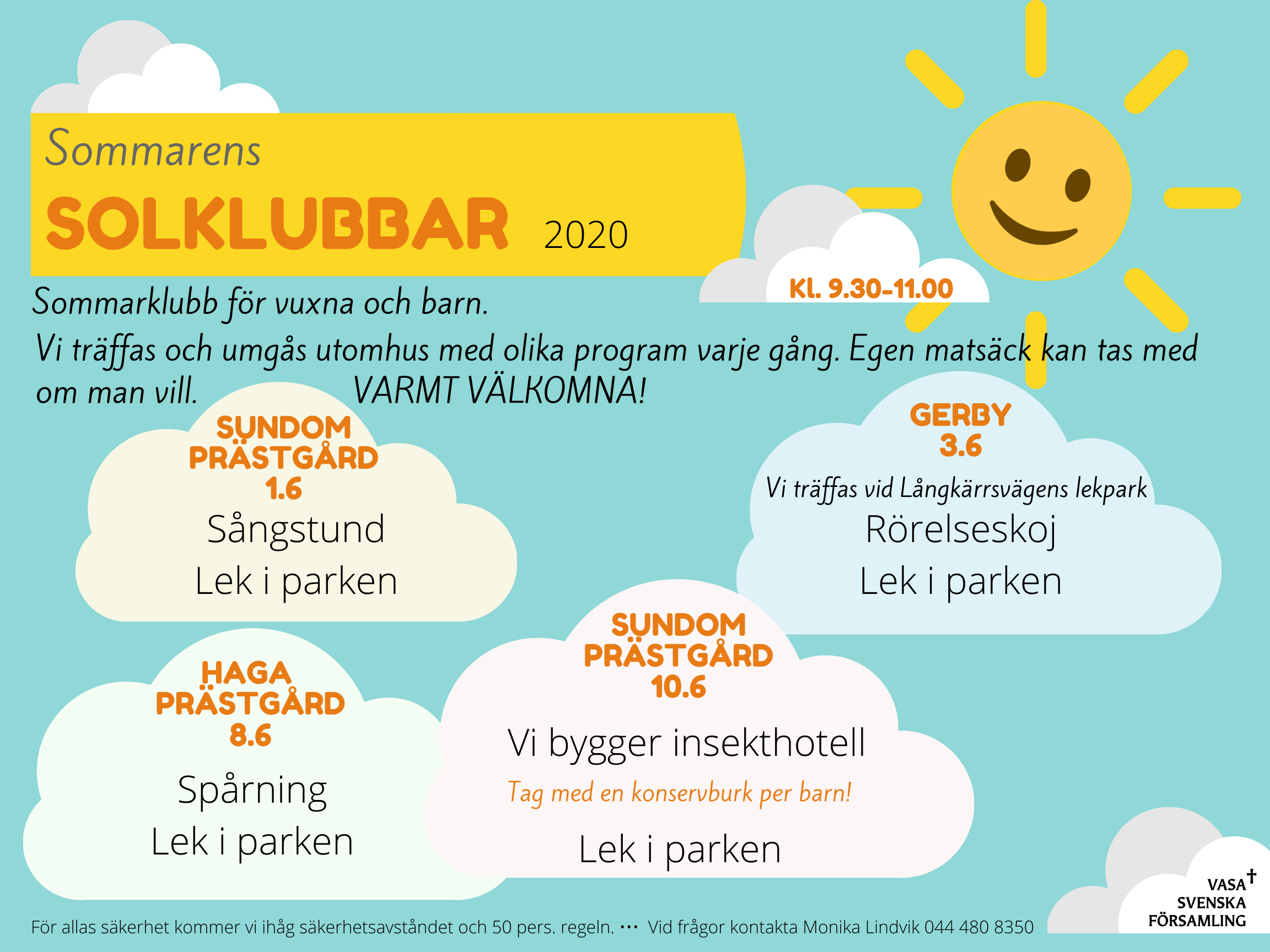 Grafik med text om Solklubben.