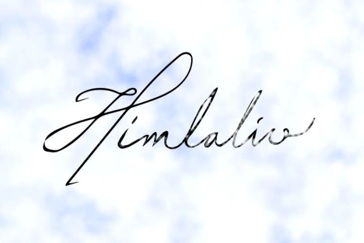 Bild av himmel i bakgrunden, ovanpå texten Himlaliv. Länken leder till webbsida som handlar om tv-programmet Himlaliv.
