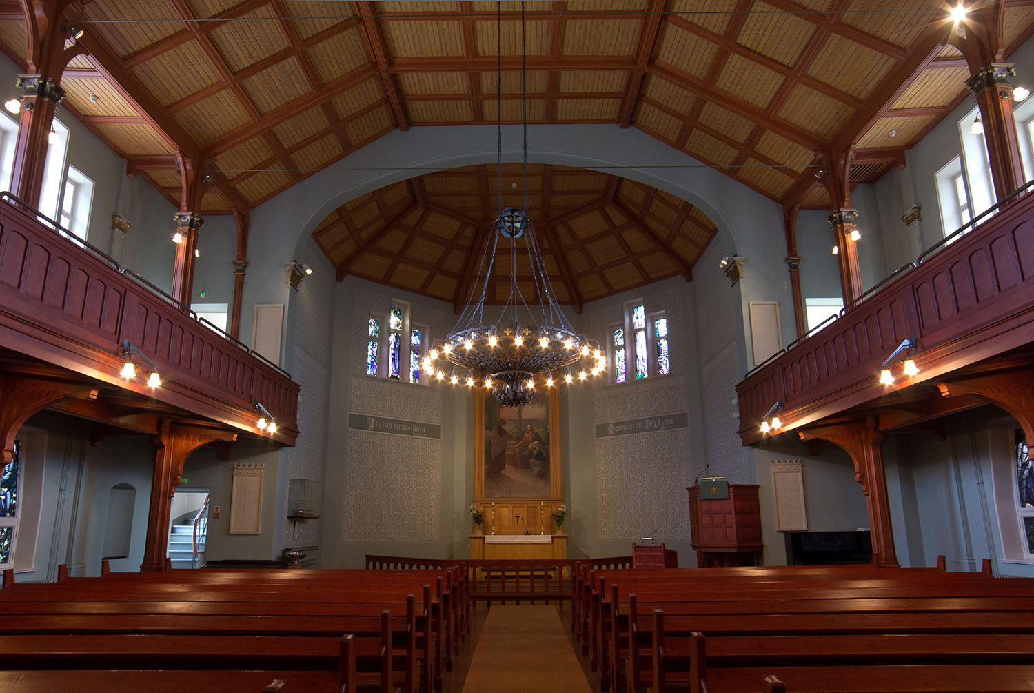 Öppna bilden i större format Salen i Brändö kyrka