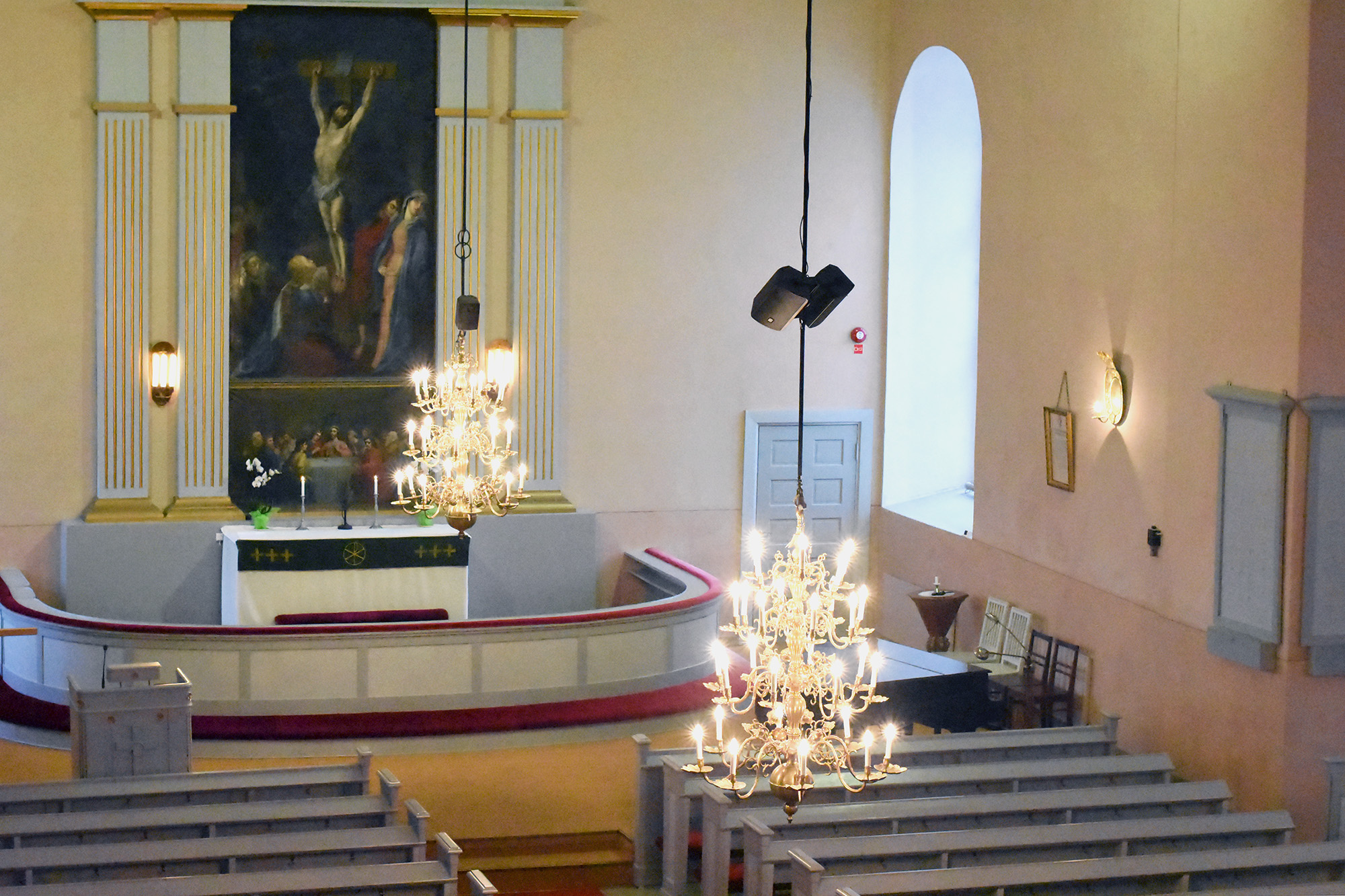 Kyrksalen i Lillkyro kyrka.