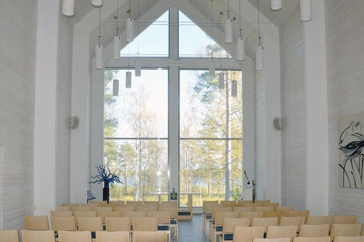 Öppna bilden i större format Fönstret i Österhankmo lägergårds kapell