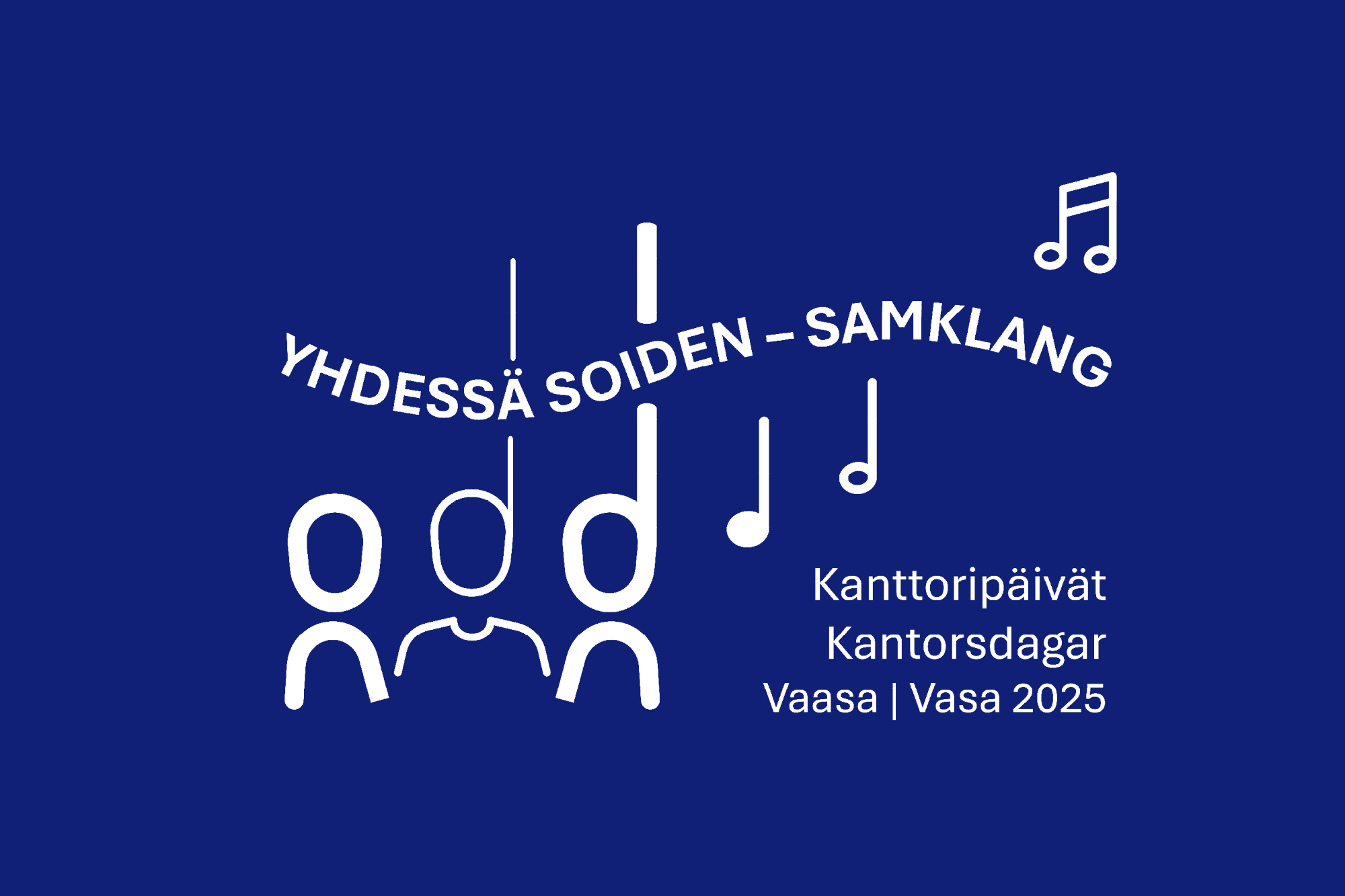 Människor som sjunger. Text: Yhdessä soiden - samklang. Kantorsdagar 2025 Vasa.