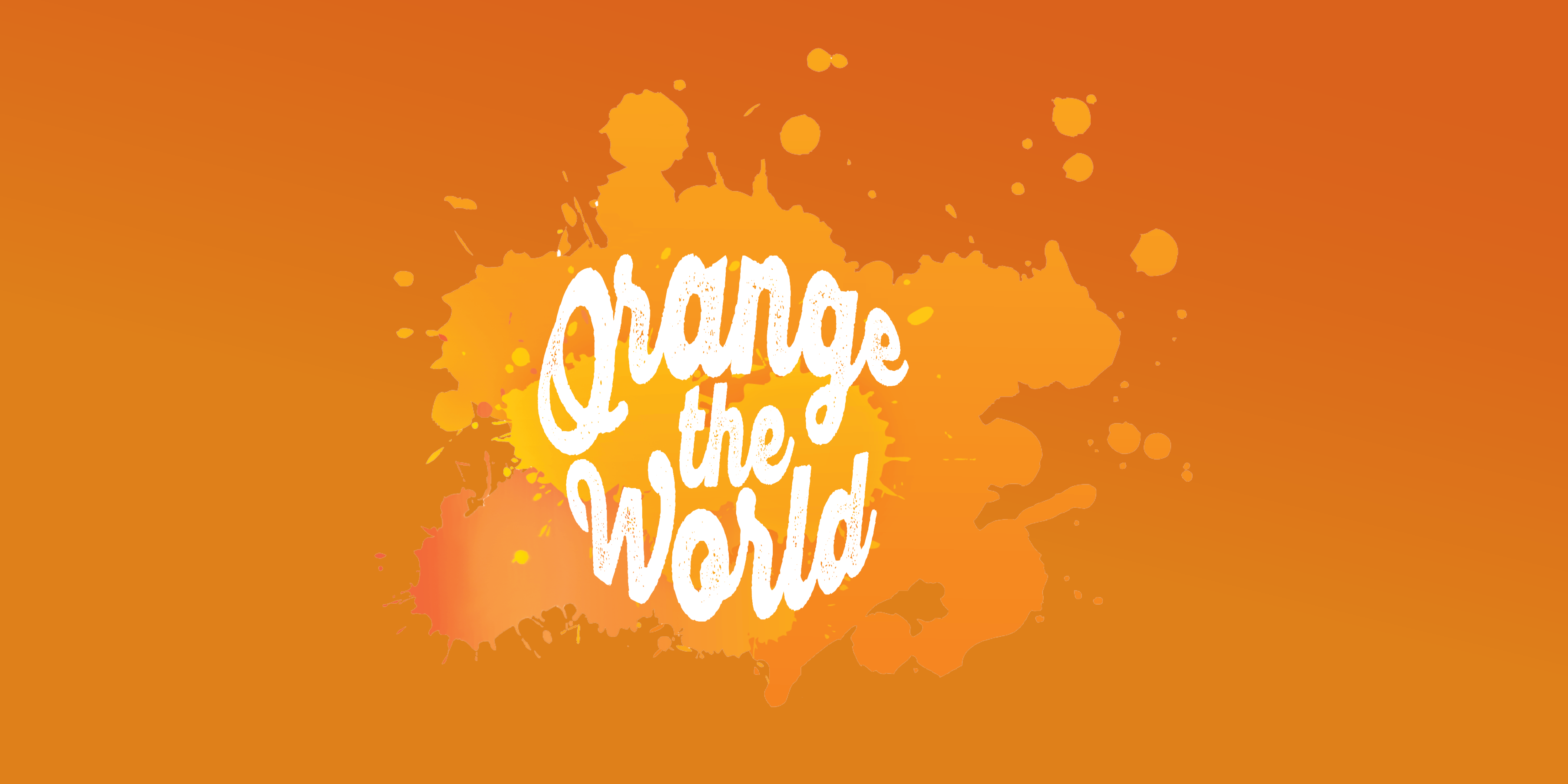 Text: Orange the World.