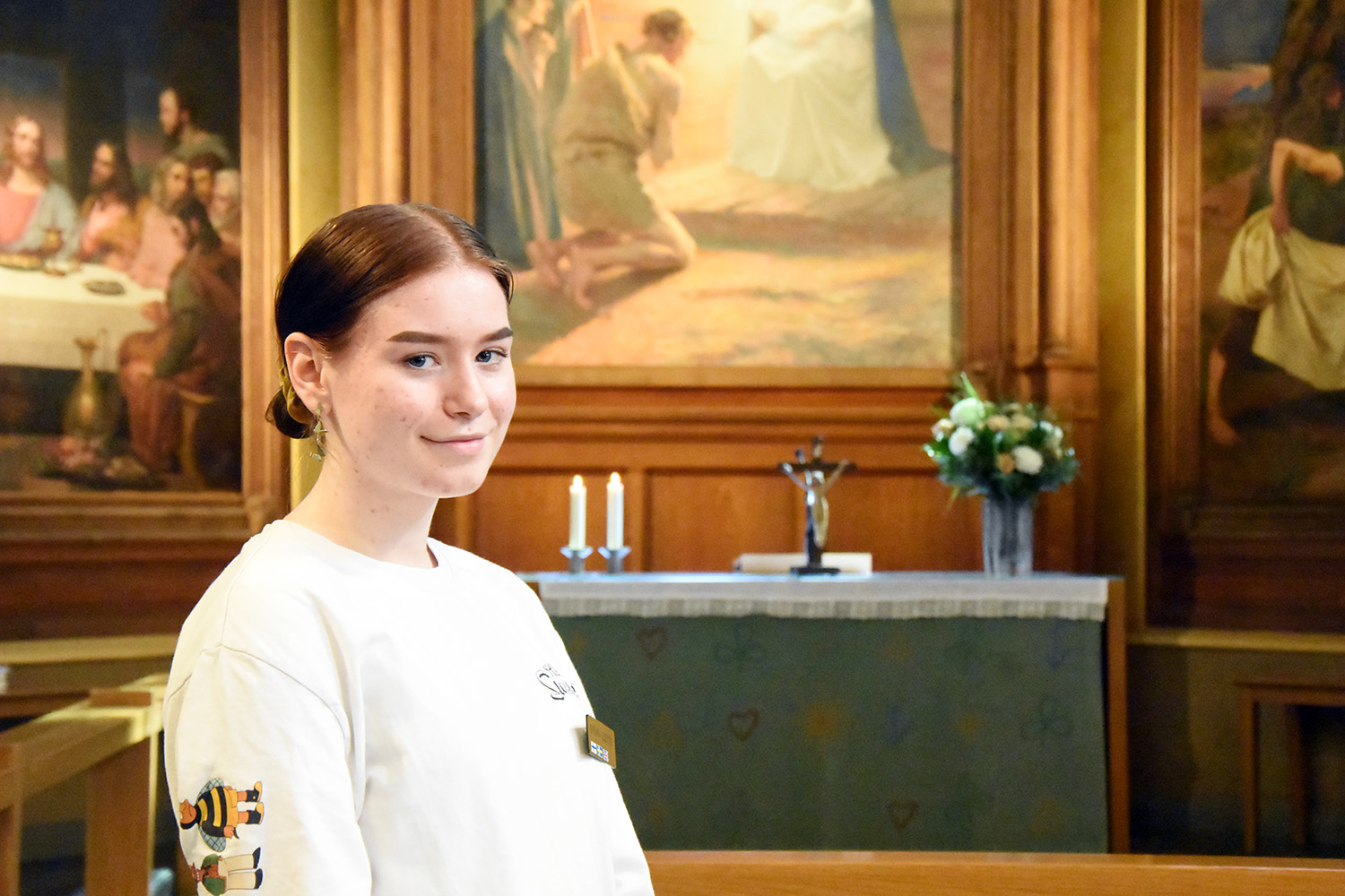 Katariina Bergström i Trefaldighetskyrkan.